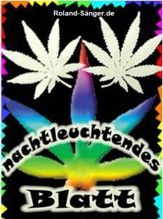 100 Nachtleuchtende Cannabis Blätter